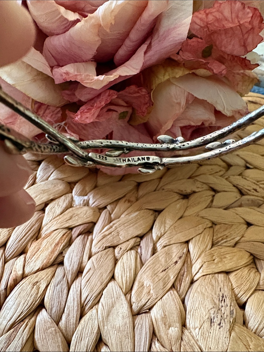 Dweck Diamond Sterling Silver & Gold Plated Oval Bangle Bracelet - Picture 2 of 10